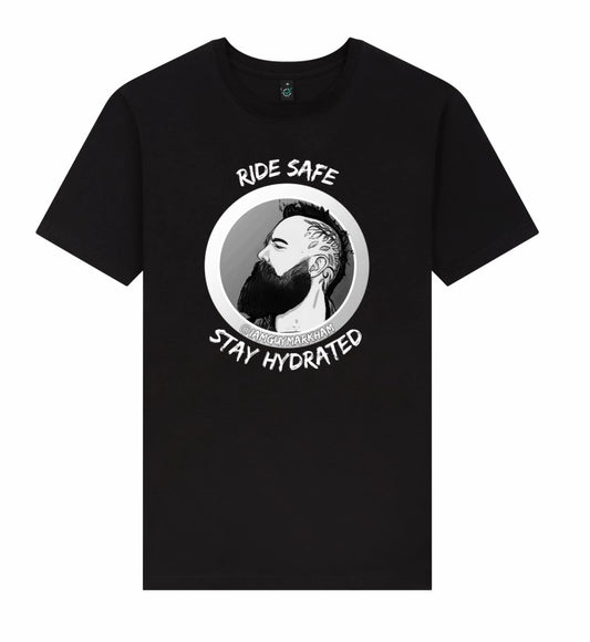 "Ride Safe, Stay hydrated" Tee